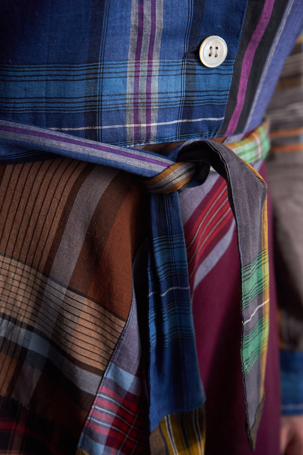 70s Plaid Shirt Dress