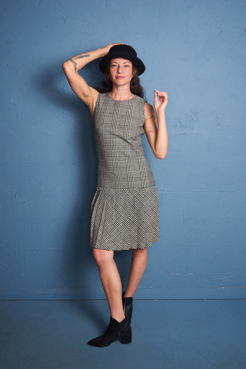 Vintage Houndstooth Dress