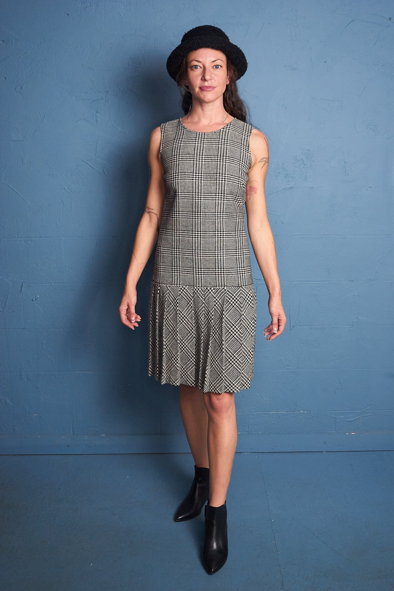 Vintage Houndstooth Dress