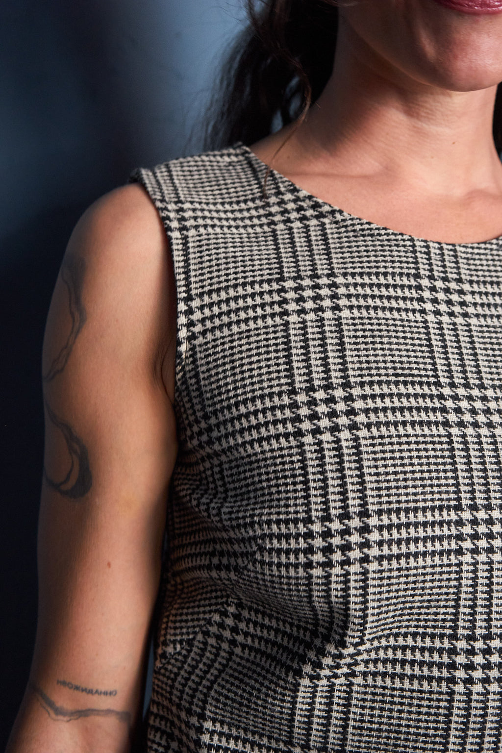 Vintage Houndstooth Dress