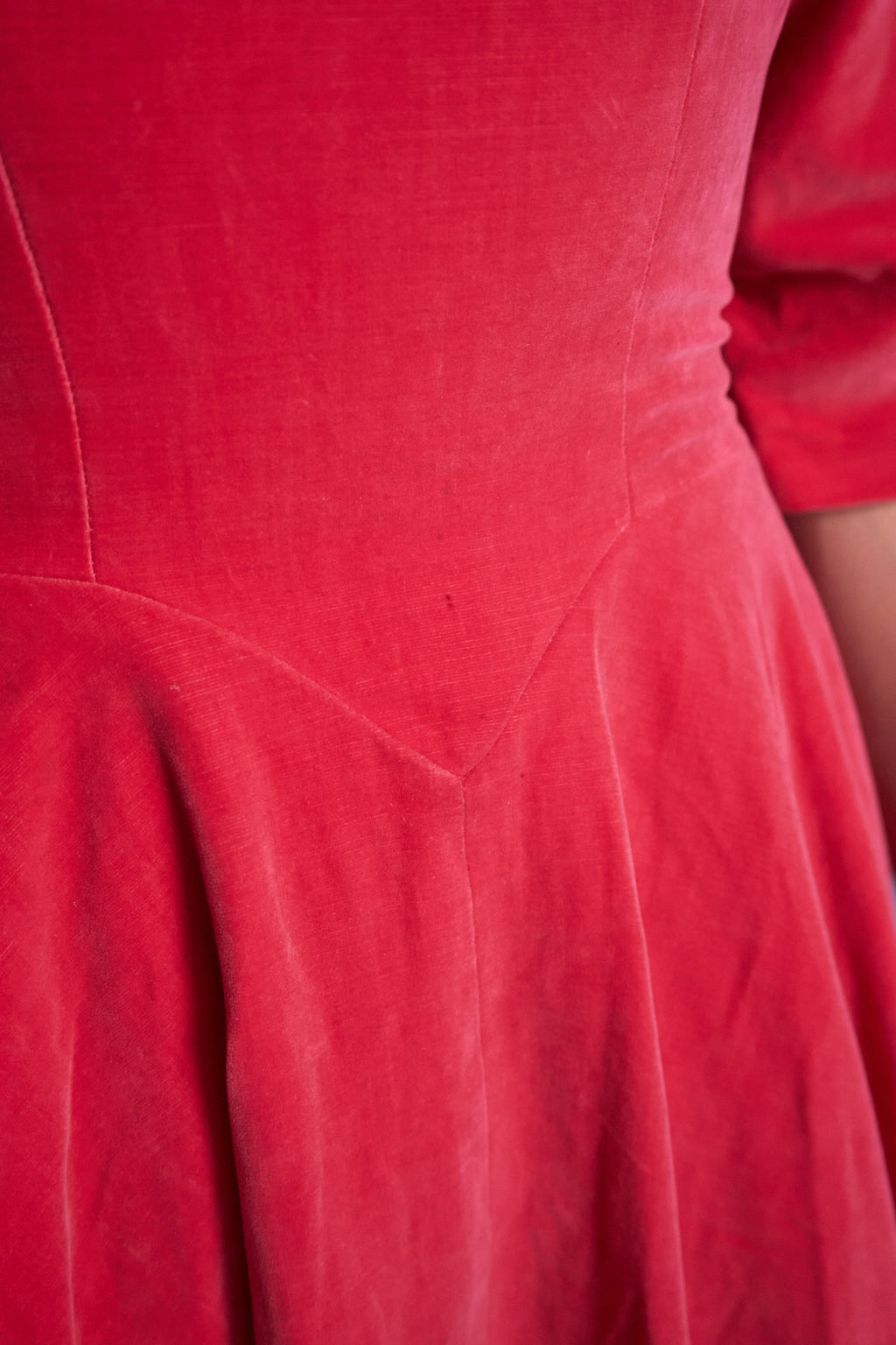 50's Pink Velvet Party Dress