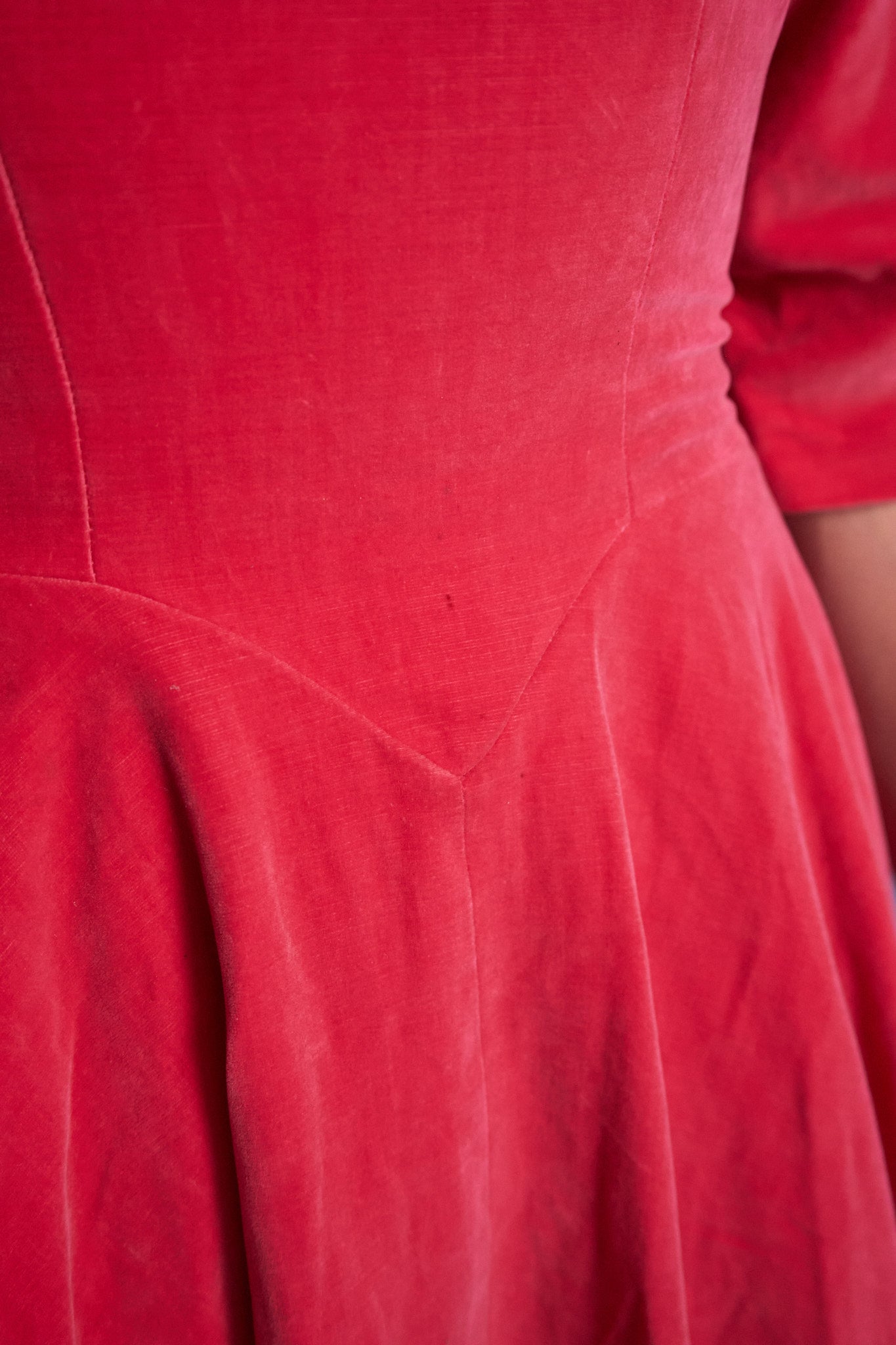 50's Pink Velvet Party Dress