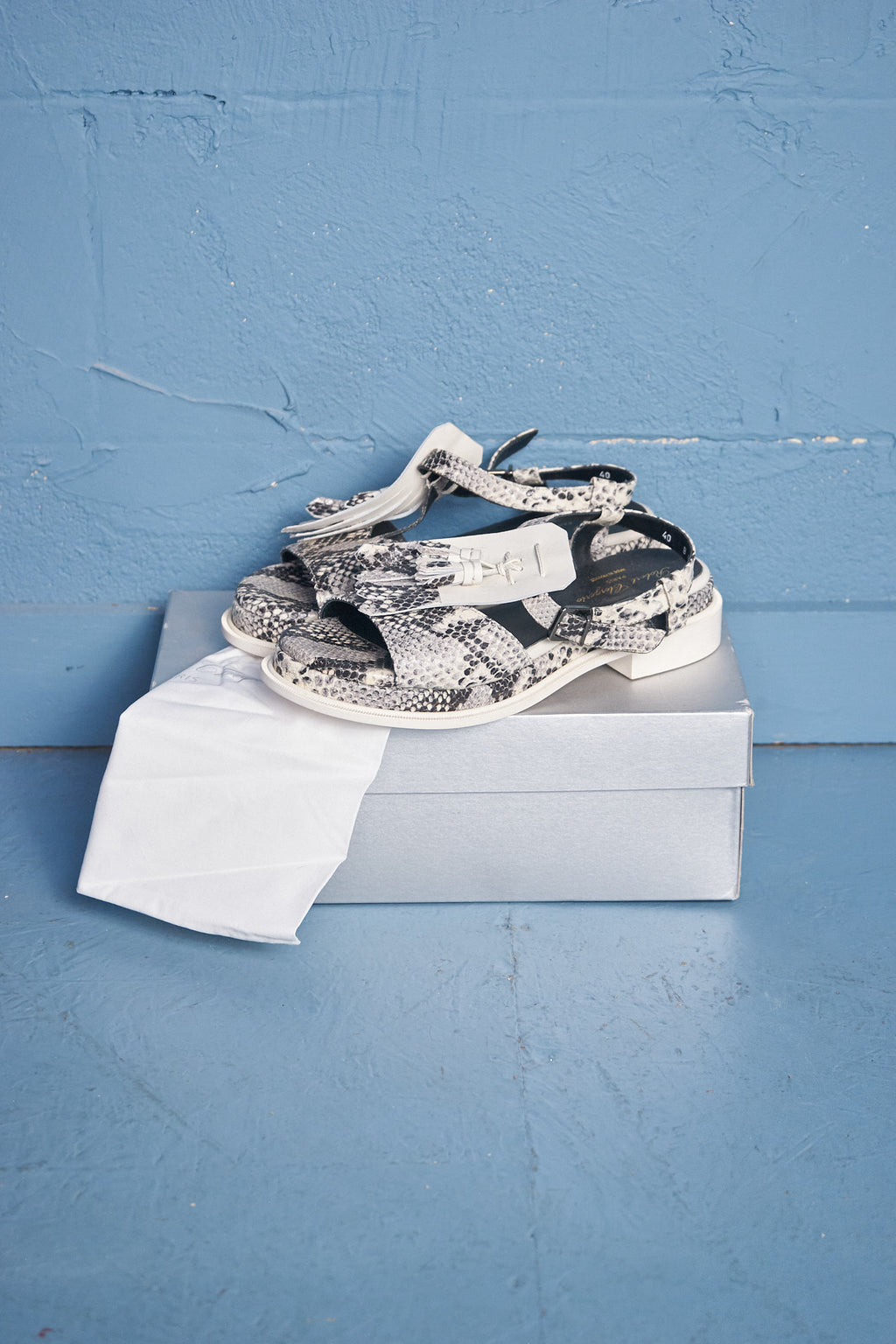 Robert Clergerie Snake Skin Sandal (NEW)